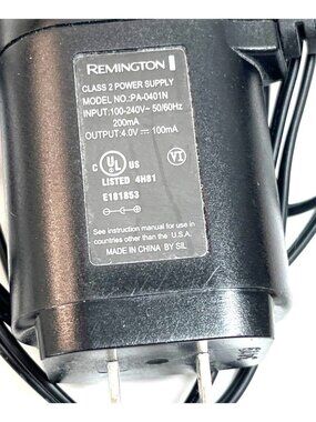 Remington PA-0401N Class 2 Power Supply 4V 100mA Adapter With Cord Black A447